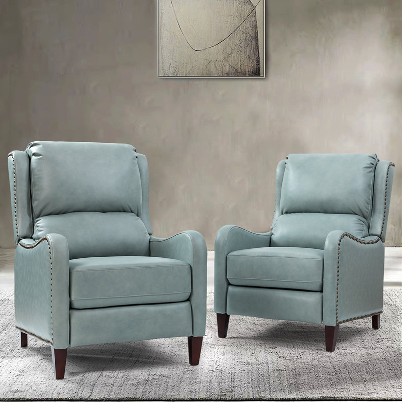 Red Barrel Studio® Bipasha 28.75" Wide Genuine Leather Manual Recliner